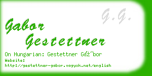 gabor gestettner business card